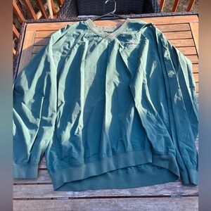 Green Windbreaker Pullover